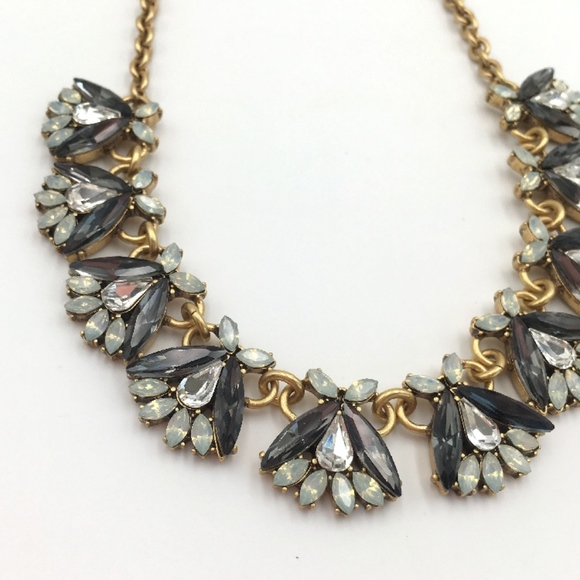 J. Crew Jewelry - J. Crew Gold Statement Necklace in Light Teal/Blue